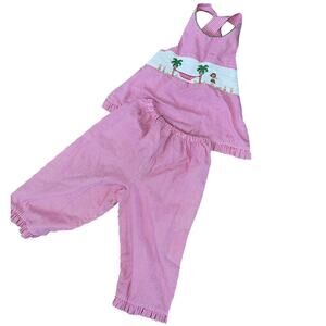 Vintage Vive La Fete Tripical Smock Set